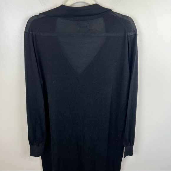 KHAITE Verena Long Sleeve Polo Stretch Silk Shirtdress in Large - Picture 4 of 9